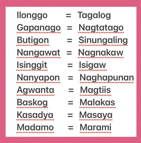 kaplog ilonggo meaning in tagalog example
